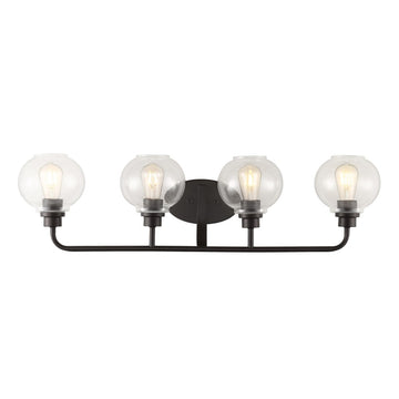 Sandrine Iron/Seeded Glass Cottage Rustic LED Vanity Light